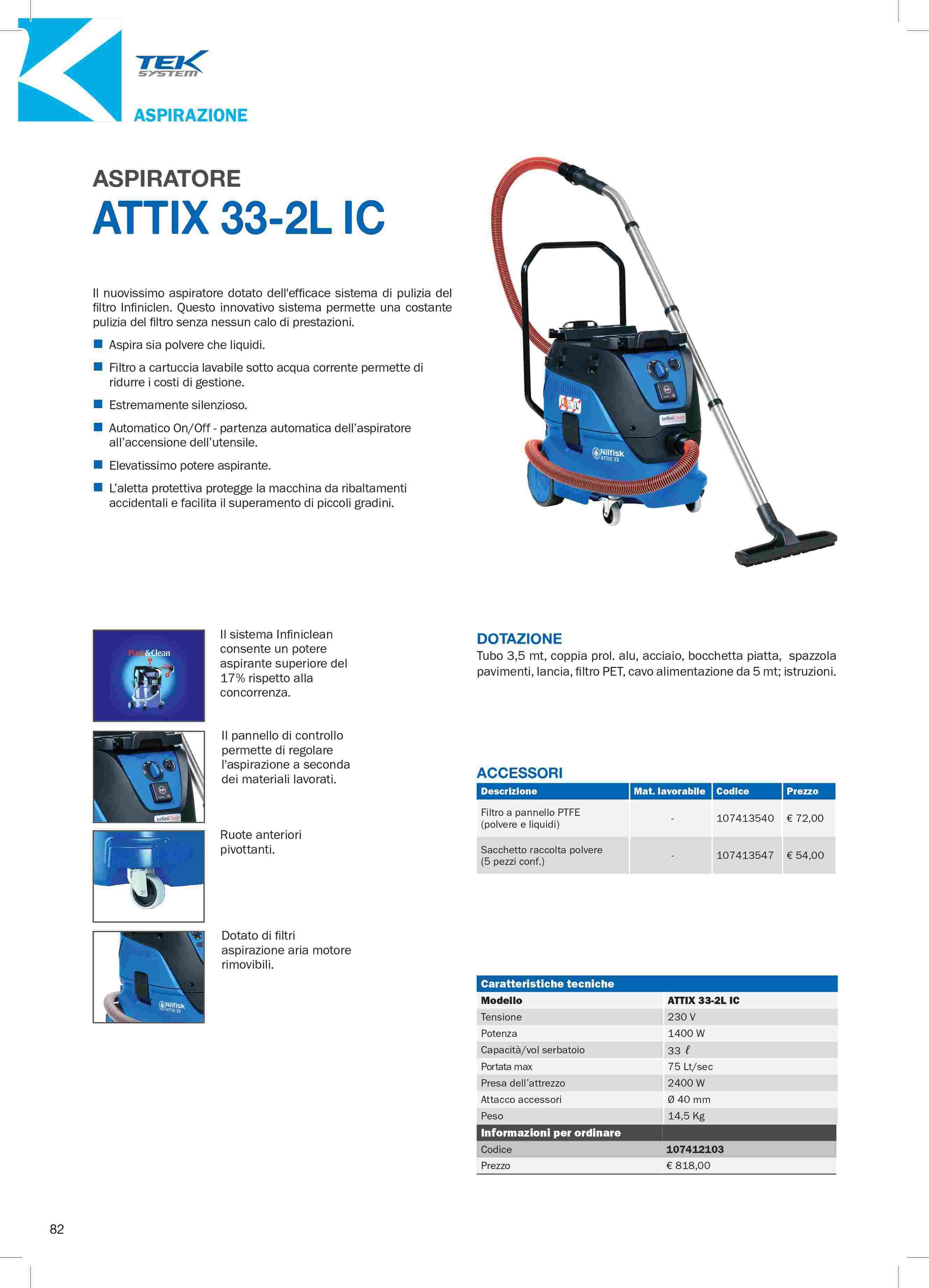 ASPIRATORE ATTIX 33-2L IC | Tek System
